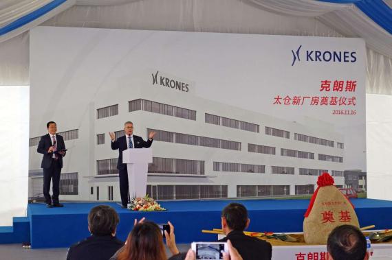 OBERMEYER at Krones groundbreaking GM Mr. Eagle speaking